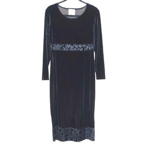 Vintage Dressing Clio Petites Velvet Lace Mesh Fairy Goth Maxi Dress Size PS